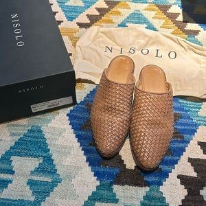 Nisolo Ama Woven Mule size 7.5 Brown